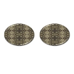 Vintage Ornament Pattern Cufflinks (oval) by dflcprintsclothing