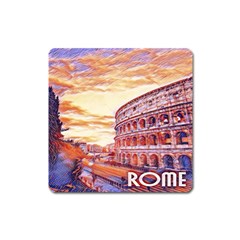 Rome Colosseo, Italy Square Magnet by ConteMonfrey