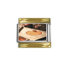 Let`s Make Pizza Gold Trim Italian Charm (9mm) by ConteMonfrey