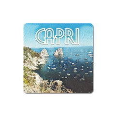 Capri, Italy Vintage Island  Square Magnet by ConteMonfrey