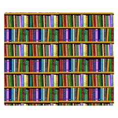 Books On A Shelf Premium Plush Fleece Blanket (small) by TetiBright