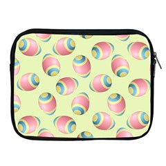 Colorful Easter Eggs Pattern Green Apple Ipad 2/3/4 Zipper Cases by TetiBright