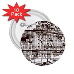 Antique Oriental Town Map  2.25  Buttons (10 pack)  Front