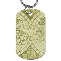 Vintage Mapa Mundi  Dog Tag (one Side) by ConteMonfrey