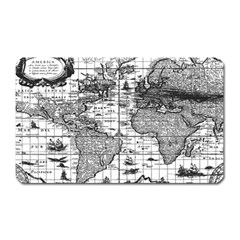 Antique Mapa Mundi Revisited Magnet (rectangular) by ConteMonfrey