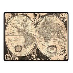 World Map - Nova Delineatio Totius Orbis Terrarum -  1659-1733 Fleece Blanket (small) by ConteMonfrey