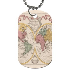 Mapa Mundi 1775 Dog Tag (one Side) by ConteMonfrey