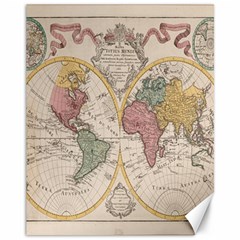 Mapa Mundi 1775 Canvas 11  X 14  by ConteMonfrey