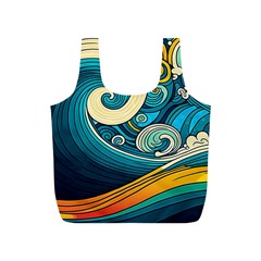 Waves Wave Ocean Sea Abstract Whimsical Full Print Recycle Bag (s)