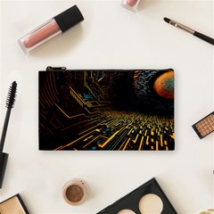 Data Technology Coding Pattern Cosmetic Bag (small) by Jancukart