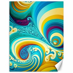 Waves Ocean Sea Abstract Whimsical Canvas 12  X 16  by Jancukart