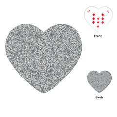 Circle Ornate Motif Random Pattern Playing Cards Single Design (heart) by dflcprintsclothing