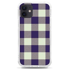 Purple And White Plaids Iphone 12 Mini Tpu Uv Print Case	 by ConteMonfrey