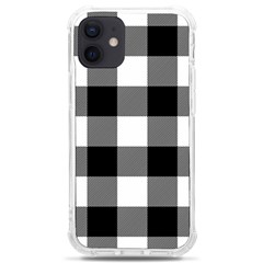 Black And White Plaids Iphone 12 Mini Tpu Uv Print Case	 by ConteMonfrey