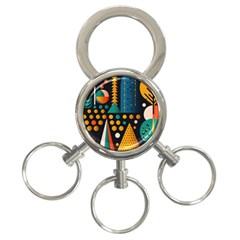 Christmas Pattern 3-ring Key Chain by Jancukart