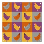 Chickens Pixel Pattern - Version 1a Banner and Sign 3  x 3  Front