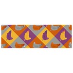 Chickens Pixel Pattern - Version 1b Banner and Sign 9  x 3  Front