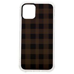 Brown Checkers Iphone 12 Mini Tpu Uv Print Case	 by ConteMonfrey