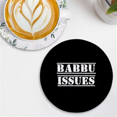 Babbu Issues - Italian Daddy Issues Uv Print Round Tile Coaster by ConteMonfrey