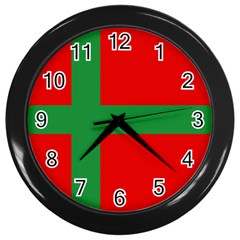 Bornholm Denmark Flag Wall Clock (black) by tony4urban