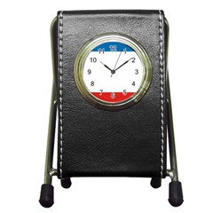 Crimea Flag Pen Holder Desk Clock by tony4urban