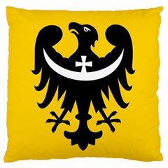 Dolnoslaskie Flag Large Premium Plush Fleece Cushion Case (one Side) by tony4urban