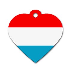 Luxembourg Dog Tag Heart (two Sides) by tony4urban