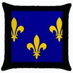 Ile De France Flag Throw Pillow Case (Black) Front