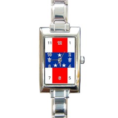 Netherlands Antilles Rectangle Italian Charm Watch by tony4urban