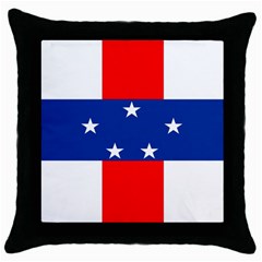 Netherlands Antilles Throw Pillow Case (black) by tony4urban