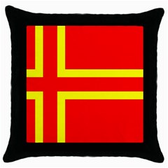 Normandy Flag Throw Pillow Case (black) by tony4urban