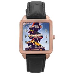 Berwyn Car Kebob Rose Gold Leather Watch  by StarvingArtisan