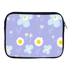 Daisy Flowers Blue White Yellow Lavender Apple Ipad 2/3/4 Zipper Cases by Mazipoodles