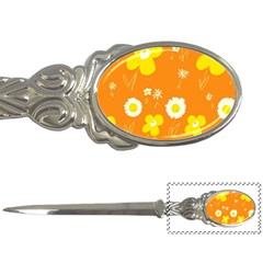 Daisy Flowers Yellow White Orange  Letter Opener by Mazipoodles