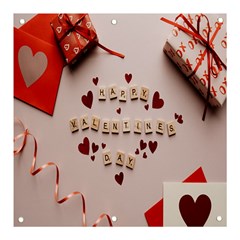 Valentine Gift Box Banner And Sign 3  X 3  by artworkshop