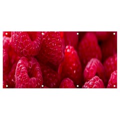 Raspberries Banner And Sign 8  X 4  by artworkshop