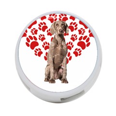 Weimaraner Gifts T- Shirt Cool Weimaraner Valentine Heart Paw Weimaraner Dog Lover Valentine Costume 4-port Usb Hub (one Side) by maxcute