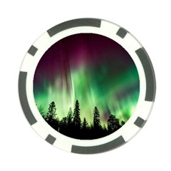 Aurora Borealis Northern Lights Nature Poker Chip Card Guard by Ravend