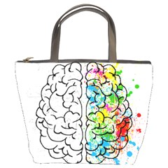 Brain-mind-psychology-idea-drawing Bucket Bag by Jancukart