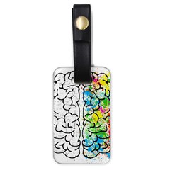 Brain-mind-psychology-idea-drawing Luggage Tag (one Side) by Jancukart