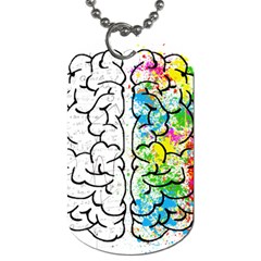 Brain-mind-psychology-idea-drawing Dog Tag (one Side) by Jancukart