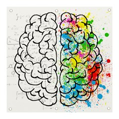 Brain-mind-psychology-idea-drawing Banner And Sign 3  X 3  by Jancukart