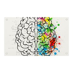 Brain-mind-psychology-idea-drawing Banner And Sign 5  X 3  by Jancukart