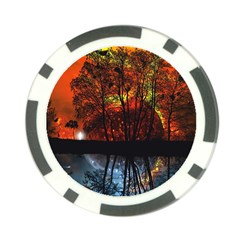 Space Nature Fantasy Trees Poker Chip Card Guard by Ravend