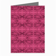 Elegant Pink Floral Geometric Pattern Greeting Cards (pkg Of 8) by dflcprintsclothing