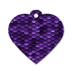 Purple Scales! Dog Tag Heart (one Side) by fructosebat