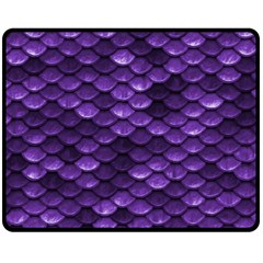 Purple Scales! One Side Fleece Blanket (medium) by fructosebat