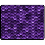 Purple Scales! Fleece Blanket (Medium) 58.8 x47.4  Blanket Front