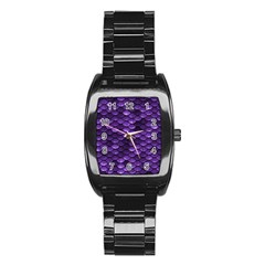 Purple Scales! Stainless Steel Barrel Watch by fructosebat