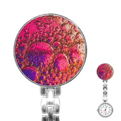 Colorful Bubbles Abstract Art Stainless Steel Nurses Watch by Jancukart